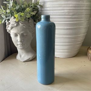 Blue Glazed Stoneware Bottle